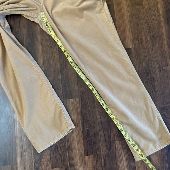Talbot's Stretch Corduroy Straight Leg Pants 16 Tan Classic Preppy Trousers - Picture 7 of 9